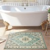 Lahome Medallion Floral Hallway Area Rug–Soft Low Pile Washable Non-Slip Carpet for Kitchen,Bedroom, Living Room,or Dining Room - 4 of 4