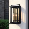 LamQee Modern Outdoor Wall Lights Dusk to Dawn Sensor, Large Outdoor Wall Lantern Sconces with Clear Glass - 2 of 4