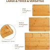 Bamboo Cutting Boards Set of 3 with Compartments, Chopping Boards for Kitchen with Inner Handles & Juice Grooves, Ideal Serving Tray & Butcher Block - 2 of 4