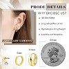 Hypoallergenic Small Chunky Hoops | 14K Gold Filled, Non-Tarnish & Lightweight 3-Pair Set for Sensitive Ears - 4 of 4
