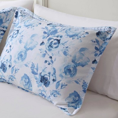 Intelligent Design Twin/Twin XL Lena Floral Striped Comforter Set Blue: Hypoallergenic Dorm Bedding, OEKO-TEX Certified — фото 4