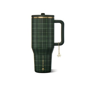 HydroJug 40oz Traveler Straw Tumbler Green Plaid with Charm : Target