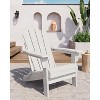 Folding Adirondack Chair - HDPE Outdoor All-Weather Fire Pit Chairs, Ergonomic Extended Backrest for Patio, Garden Pool, Backyard - 2 of 4