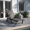 Merrick Lane Gaylord Adjustable Adirondack Lounger with Cup Holder- All-Weather Indoor/Outdoor HDPE Lounge Chair - 2 of 4