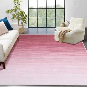 Large Machine Washable Area Rugs 8x10 Modern Ombre Living Room Rugs with Non-Slip Backing, Non-Shedding Gradient Color Accent Rug - 1 of 4