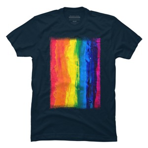 Adult Design By Humans Vertical Artistic Pride Flag By stevej T-Shirt - 1 of 2