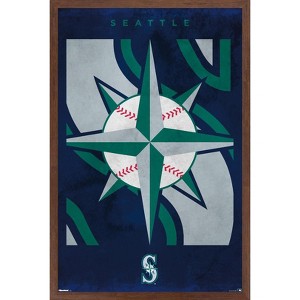 Trends International MLB Seattle Mariners - Logo 25 Framed Wall Poster Prints - 1 of 4