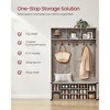 VASAGLE Hall Tree with Bench and Shoe Storage, Coat Rack with Shoe Bench, Entryway Furniture, 16 Open Compartments, 6 Tri-Hooks - 4 of 4