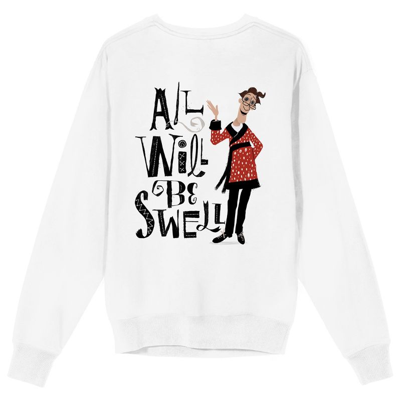 Coraline All Will Be Swell Crew Neck Long Sleeve White Adult Sweatshirt, 2 of 5