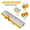 60" Pine Straw Rake, 3-Point Hitch Tractor Attachment, Spring Landscape Rake for Cat 0 & Cat 1, Lawn Dethatcher for Leaves, Grass - 2 of 4
