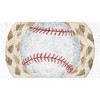 Earth Rugs Baseball Printed Coaster – 5"x5" Braided Jute Sports Accent for Game Room or Bar - 3 of 3