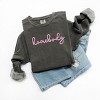 Simply Sage Market Embroidered Homebody Cursive Garment Dyed Sweatshirt - 3 of 4