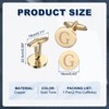 Unique Bargains Copper Engraved Initial Men's Cufflinks Gold 2 Pcs - 2 of 4