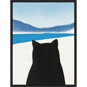 Amanti Art Car Fur Portrait by Little Dean Framed Canvas Wall Art - 1 of 4