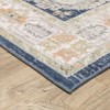 Captiv8e Designs Clara Textural Distressed Traditional Navy/Ivory Rug - 3 of 4