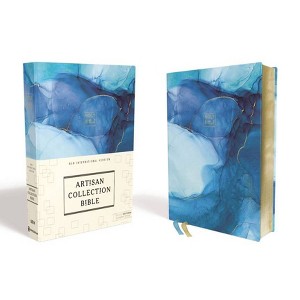 Niv, Artisan Collection Bible, Cloth Over Board, Blue, Art Gilded Edges, Red Letter Edition, Comfort Print - by  Zondervan (Hardcover) - 1 of 1