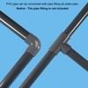 Unique Bargains PVC Water Plumb Crafts Cable Sleeve Rigid Round Pipes 14" Length - 4 of 4