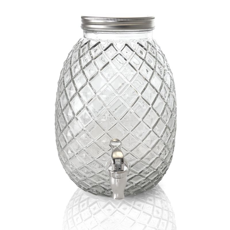 Gibson Home 1.2 Gallon Pineapple Clear Glass Beverage Dispenser, 1 of 10