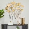 Bohemian Metal Nature Wall Decor Gold - Olivia & May: Ginkgo Inspired, Iron Crafted, Indoor Vertical Sculpture - image 4 of 4