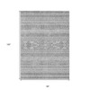 Silver Gray And Ivory Southwestern Washable Indoor Outdoor Area Rug - 3 of 4