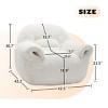 Faux Fur Bean Bag Chair with Backrest Support, Stuffed Floor Sofa with Shredded Foam Filling, Comfy Seating for Adults and Kids-Baofuwish - 4 of 4