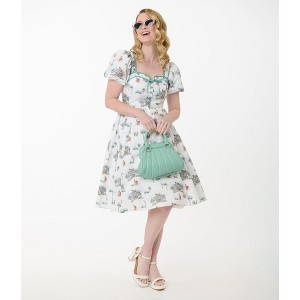Disney's Lady & The Tramp by Unique Vintage Women's Button Front Swing Dress - 1 of 4
