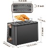 Mecity 2 Slice Toaster with Timer, Long Slots, 800W - 4 of 4