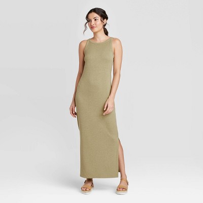 olive knit dress