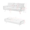 SKRAN 72" Velvet Futon Reclining Sofa Bed, Folding Loveseat With 2 Cup Holders , Adjustable Backrest for Small Space, Apartment, Dorm, Office,Pink - 4 of 4