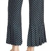 Women's Micro Floral Print Pleated Hem Cropped Pants - Le Gali - 4 of 4