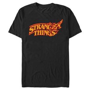 Mens Stranger Things Flame Logo T Shirt - 1 of 4