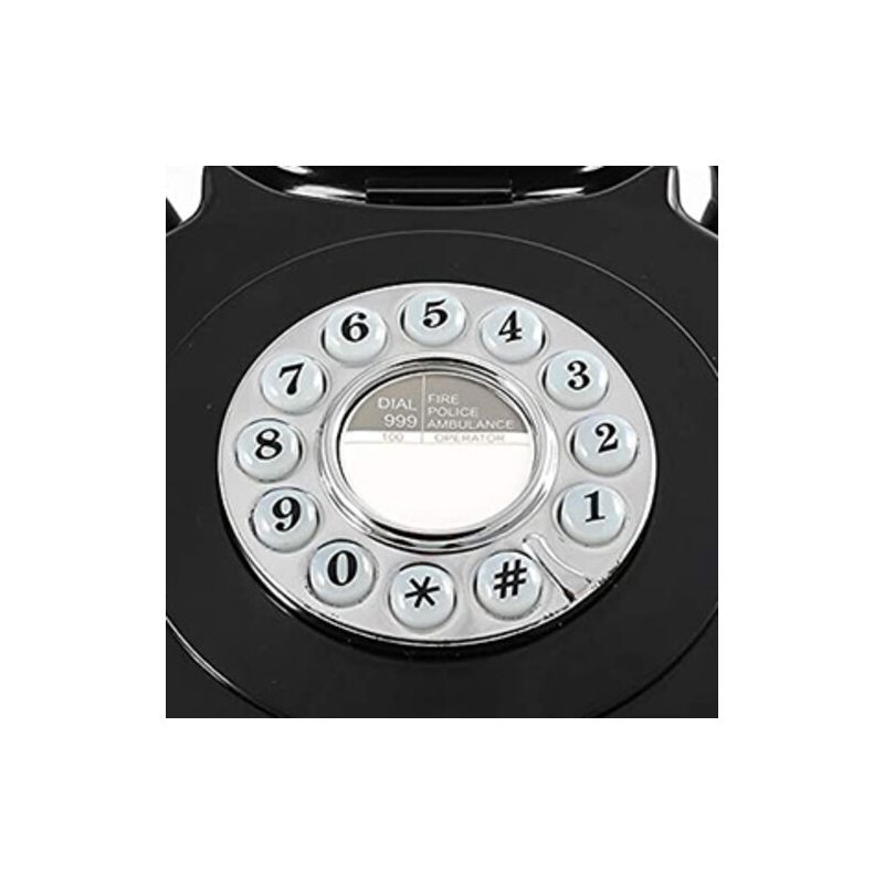 GPO Retro GPO746BLK 746 Desktop Push Button Telephone - Black, 4 of 7