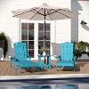 Merrick Lane 3-Piece Adirondack Chairs/Table Set for Indoor/Outdoor Use with 2 Adjustable Lounge Chairs with Cup Holders and Side Table with Shelf - 2 of 4