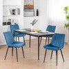 DYHOME Mid-century Modern Dining Chairs, Velvet Upholstered Metal Side Chair, Set of 4 - 2 of 4