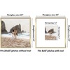Americanflat 20x20 Picture Frame with Polished Plexiglass - Use as 8x10 Frame with Mat or 20x20 Frame Without Mat - Streamline Collection - Gold - 2 of 4