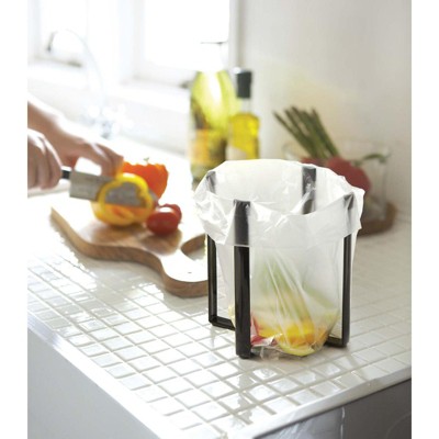 Compact White Plastic Multi-Compartment Bag Holder