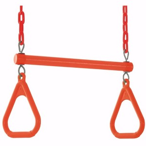 Machrus Swingan Trapeze Swing Bar with Vinyl Coated Chain - Fully Assembled - 1 of 4