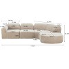 Christopher Knight Home Jace 111" Modern 4-Seater Upholstered Curved Sectional Sofa - 3 of 4