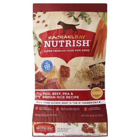 Rachael Ray Nutrish Real Beef Pea Brown Rice Recipe Adult Super Premium Dry Dog Food 14lbs Target