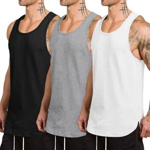 COOFANDY Men's 3 Pack Quick Dry Workout Tank Top Gym Muscle Tee Fitness Bodybuilding Sleeveless T Shirt - 1 of 4