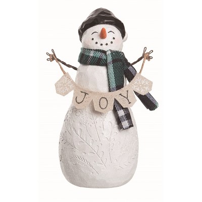 Transpac Resin White Christmas Cheery Snowman Figurine