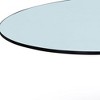 HomeRoots 32" Clear White and Silver Glass And Metal Round Abstract Coffee Table - 4 of 4