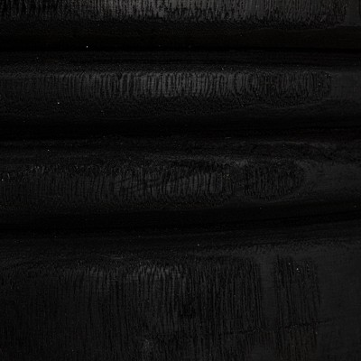 Black Hand-Carved Paulownia Wood Accent Stool