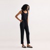 Reistor Womens Relaxed Drawstring Jumpsuit in Black - 3 of 4