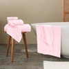 Cotton 6 Pack Towel Set - 2 Bath 28x55, 2 Hand 16x24, 2 Wash Towels 12x12 in Pink - 4 of 4