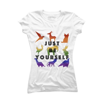 Adult Design By Humans Be Yourself Rainbow Pride Origami Animals By T-Shirt