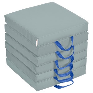 ECR4Kids SoftZone Floor Cushions, Square, 6-Piece - 1 of 4
