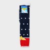 Women's Wonder Woman Lettuce Edge Americana Knee High Socks - Red/White/Navy 4-10: Polyester Spandex Knit - 2 of 3