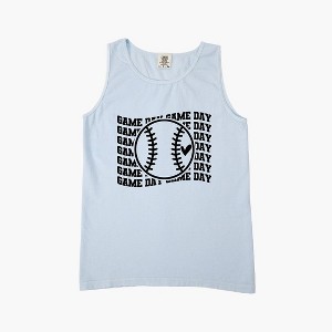 Simply Sage Market Women's Baseball Game Day Stacked Garment Dyed Heavy Weight Tank - 1 of 2