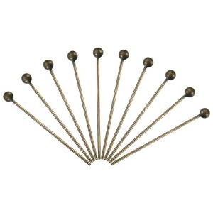 Unique Bargains Brass DIY Craft Jewelry Making Round Ball Head Pins 200 Pcs - 1 of 4